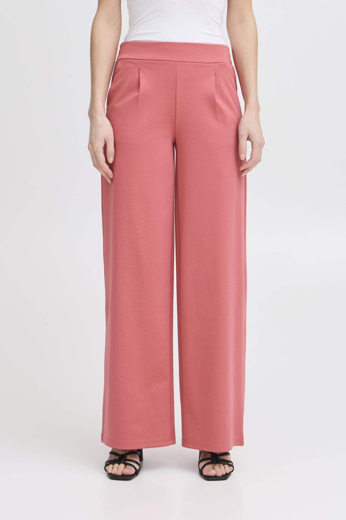 Holly Berry Broeken - Ihkate Sus Long Wide Pants 2 - Spring 25 van Ichi