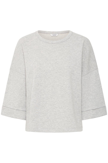 Mid Grey Melange Sweaters - Bytizan Sweatshirt van b.young