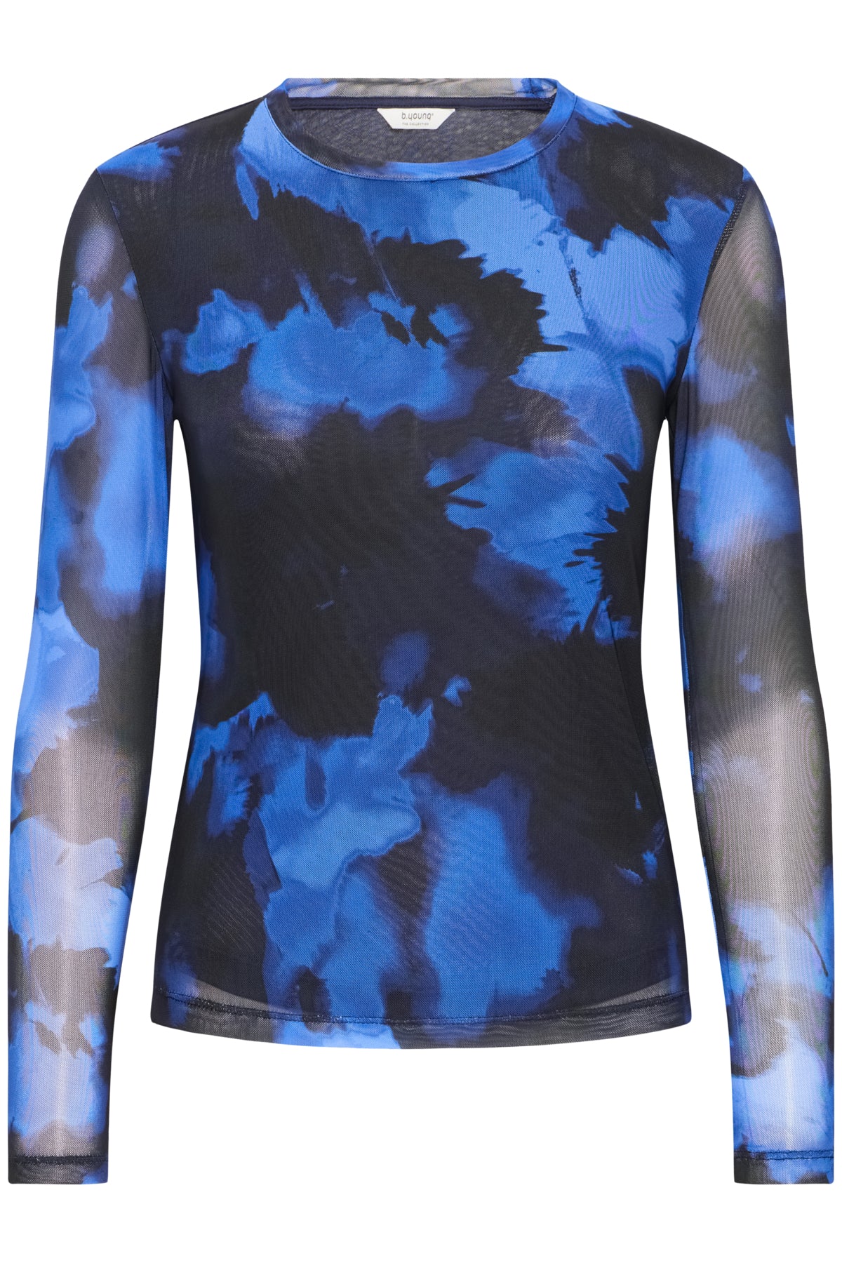 Soft Clouds Blue Toned Tops - Bypaloma Mesh Ls Top van b.young