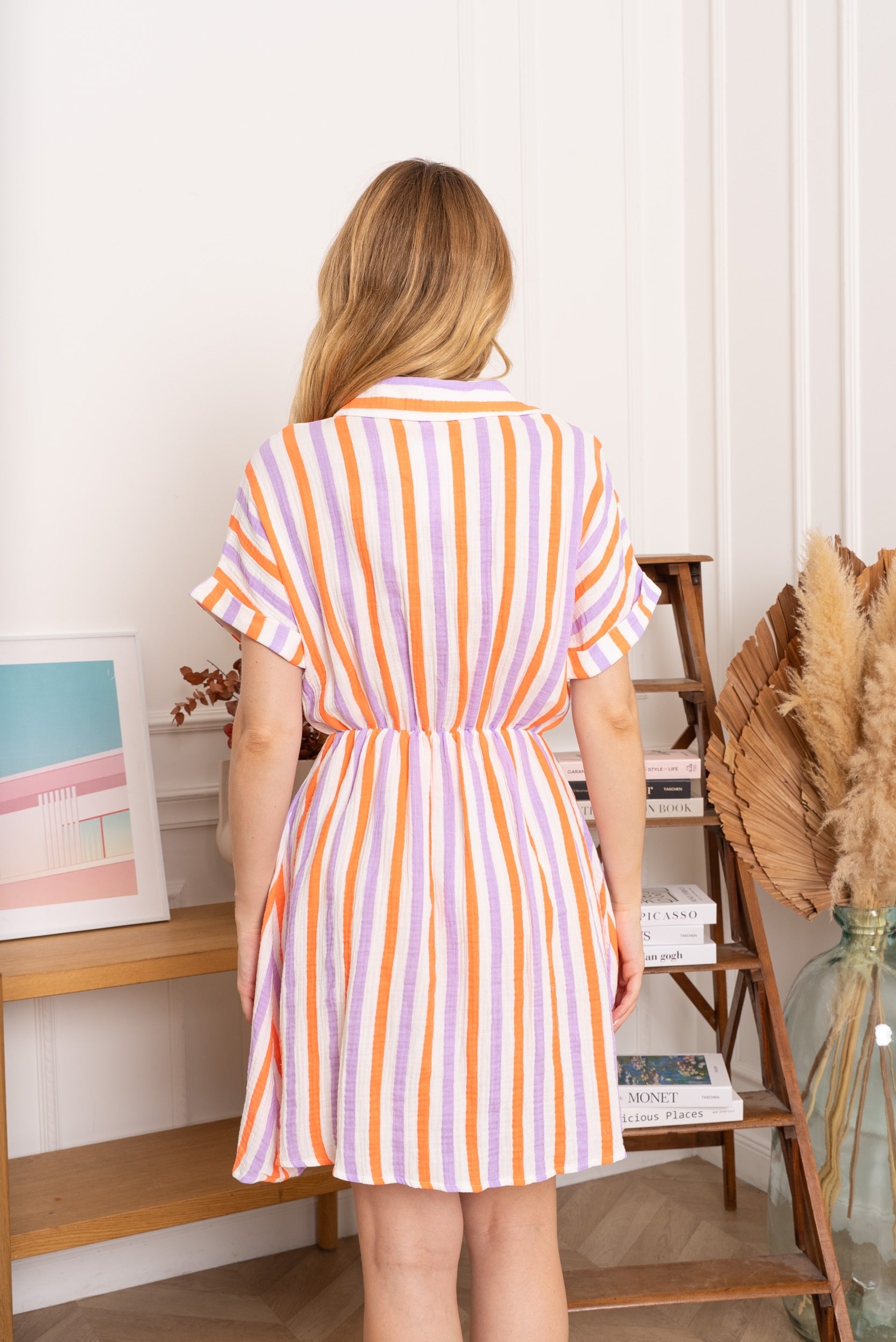 Jurken - Sien Striped Dress van Kilky