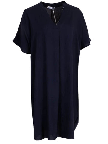 navy One Size Jurken - Jessica summer dress van Azzurro