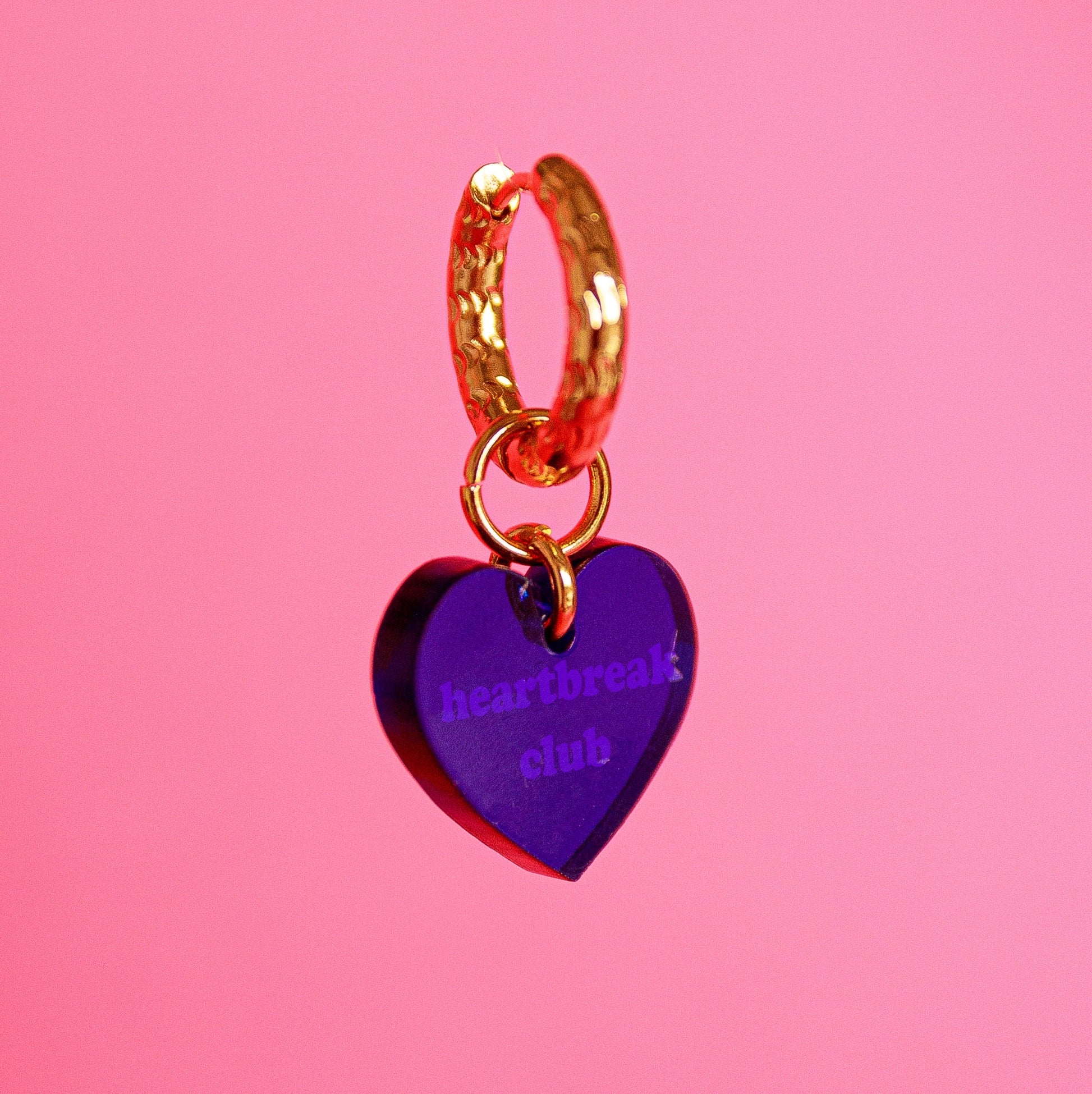 hearbreak club One Size (per stuk) Juwelen - Plexi hoop - Heart van Atelier Jean