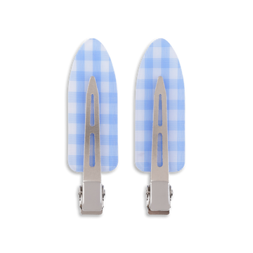 Light Blue 2 pcs Haar Accessoires - Checkered Clips // 2 pcs van SUI AVA