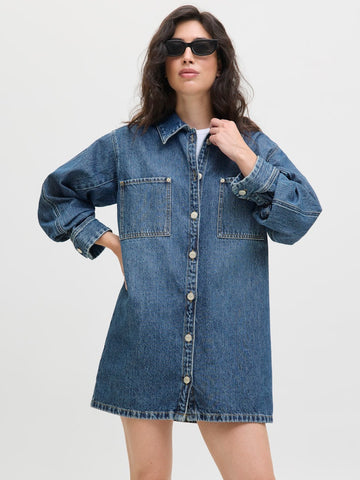 Jurken - Jxcana Rlx Denim Dress van JJXX