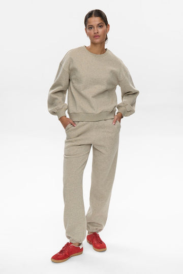 Creme Melange Sweaters - Nucalli Sweatshirt van Numph