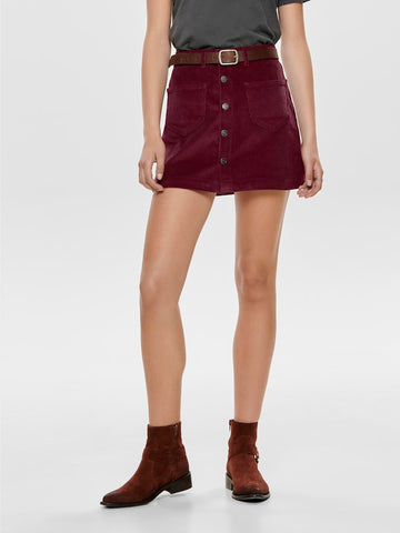 Tawny port Rokken - Onlamazing Global Hw Cord Skirt Noos van Only