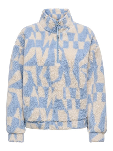 Kentucky blue Sweaters - Onlnew Janne L/S Half Zip Sweat van Only