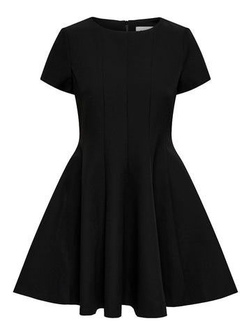 Black Jurken - Onlorleen Life S/S Peplum Dress van Only