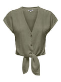 Shirts - Onlsiesta Ss Knot Linen Bl Shirt Noos van Only