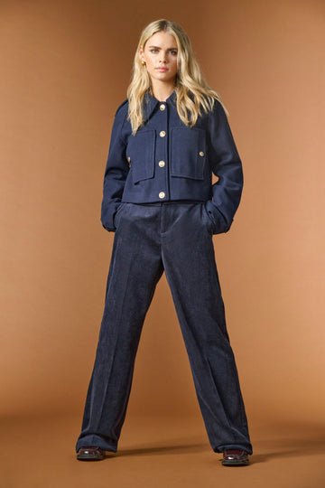 Night sky 32 Broeken - Onlkatey Life Hw Wide Corduroy Pants van Only