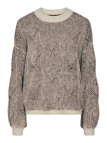 Whitecap gray black Pulls - Pcjenna Ls O-Neck Knit Noos van Pieces
