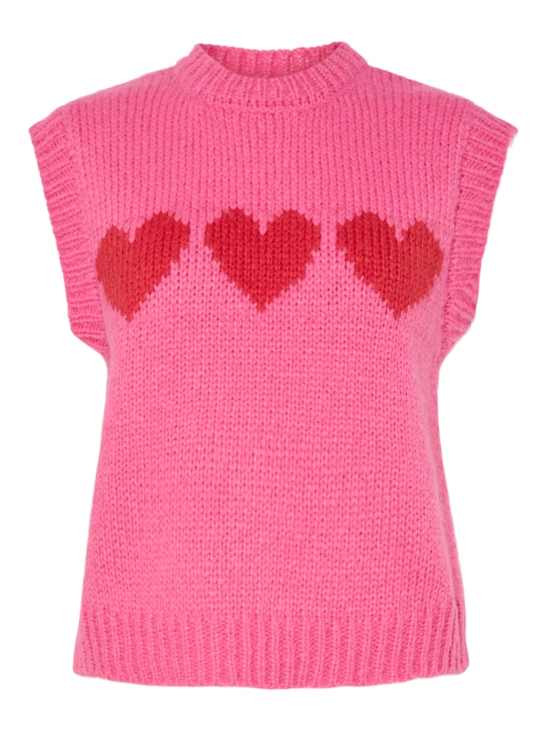 Pulls - Pcjove Sl O-Neck Knit Vest van Pieces