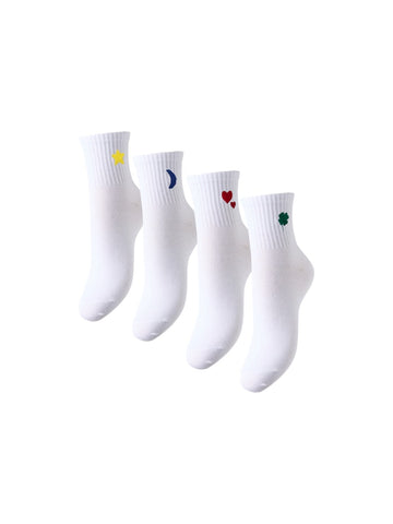Bright white ONE SIZE Sokken - Pcmova 4 Pack Socks Noos van Pieces