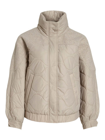Natural melange Jassen - Vialfie L/S Quilted Jacket van Vila