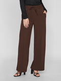 Coffee bean Broeken - Viclua Hw Wide Pants - Noos van Vila