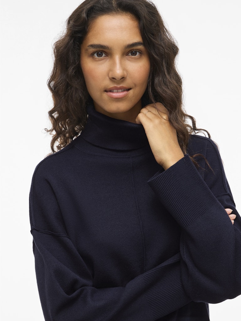 Navy blazer Pulls - Viostria Rollneck L/S Knit Top Noos - AW25 van Vila