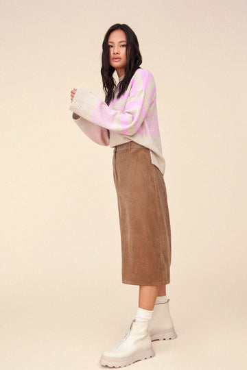 Vicourdie Hw Midi Skirt