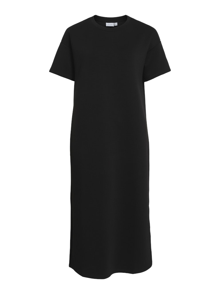 Black beauty Jurken - Visiffi O-Neck S/S Midi Dress van Vila