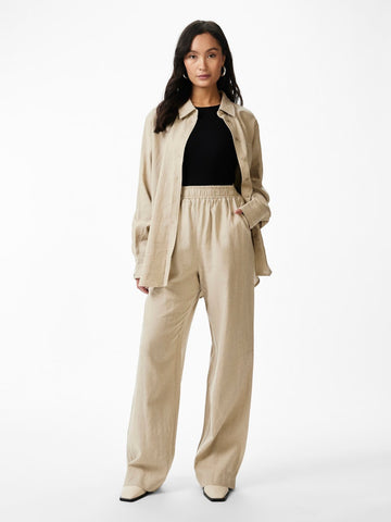 Broeken - Yasflaxy Hw Linen Pant Noos van Y.A.S