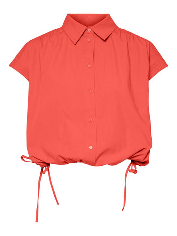 Hot Coral Shirts - Yaslea Ss Short Shirt van YAS