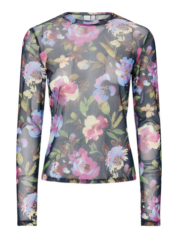 Navy blazer Tops - Yashannah Ls Mesh Top van Y.A.S
