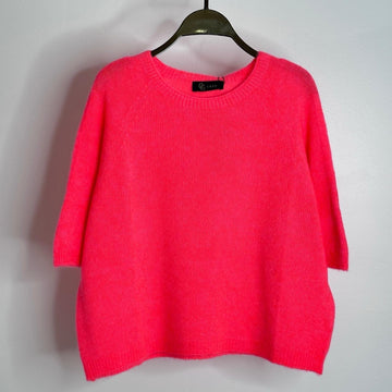 pasteque One Size Pulls - Alpaca short sleeve knit van Meisjes Brugge