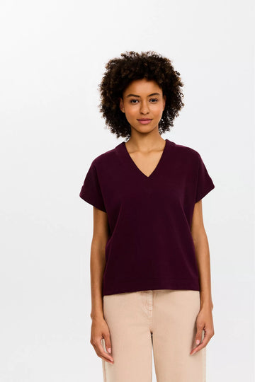 PAM purple medium Tops - Saba Top Bordeaux van CKS