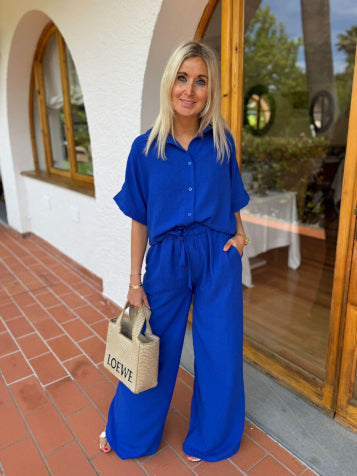 koningsblauw Shirts - Sonja Shirt van Azzurro