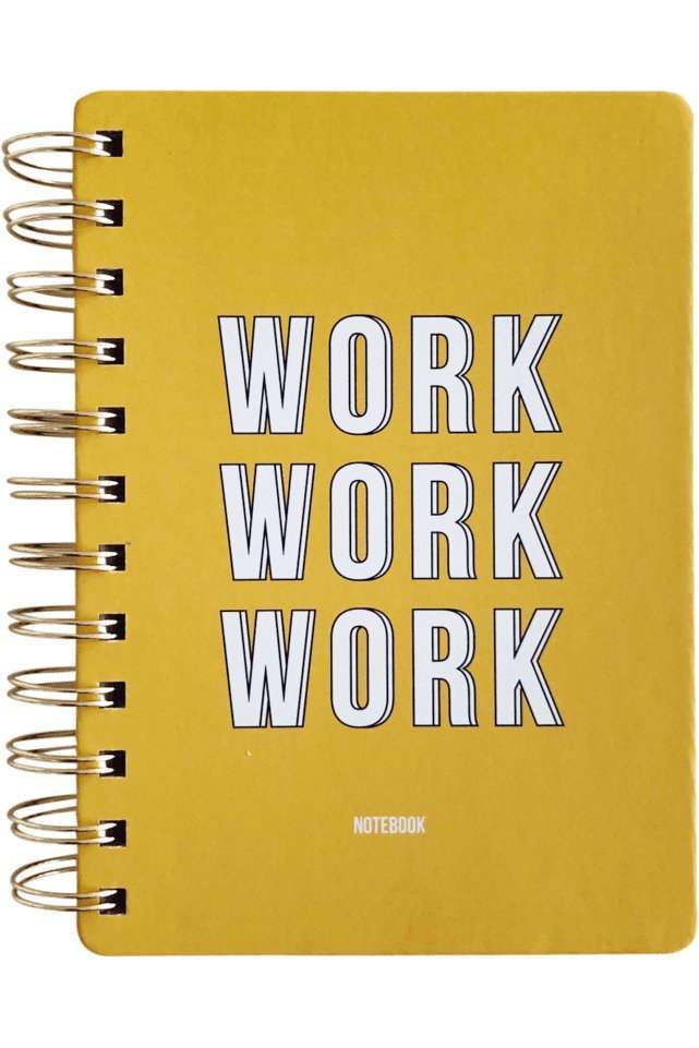 yellow Gifts - Notebook work work work van Studio Stationary