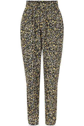 Black yellow flower Broeken - Pcnya Mw Pants (verschillende prints) van Pieces