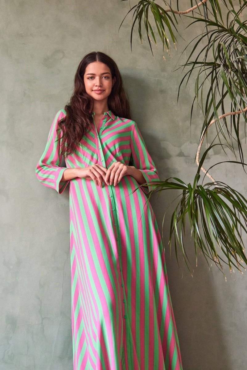 Katydid AZELIA PINK Jurken - Yassavanna Long Shirt Dress Noos van Y.A.S