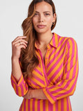 Orange Pepper FUCHSIA PURPLE Jurken - Yassavanna Long Shirt Dress Noos van Y.A.S