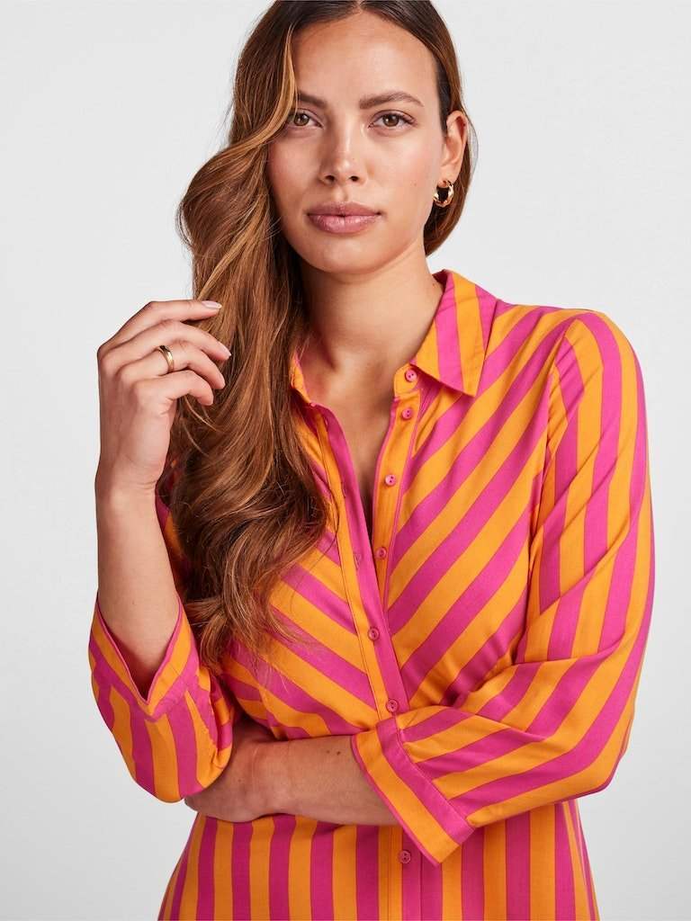 Orange Pepper FUCHSIA PURPLE Jurken - Yassavanna Long Shirt Dress Noos van Y.A.S