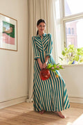 Deep Lake CEMENT Jurken - Yassavanna Long Shirt Dress Noos van Y.A.S