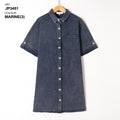 marine Jurken - Button cotton dress van Kilky