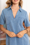 Jurken - Veja V-neck cotton dress van Kilky