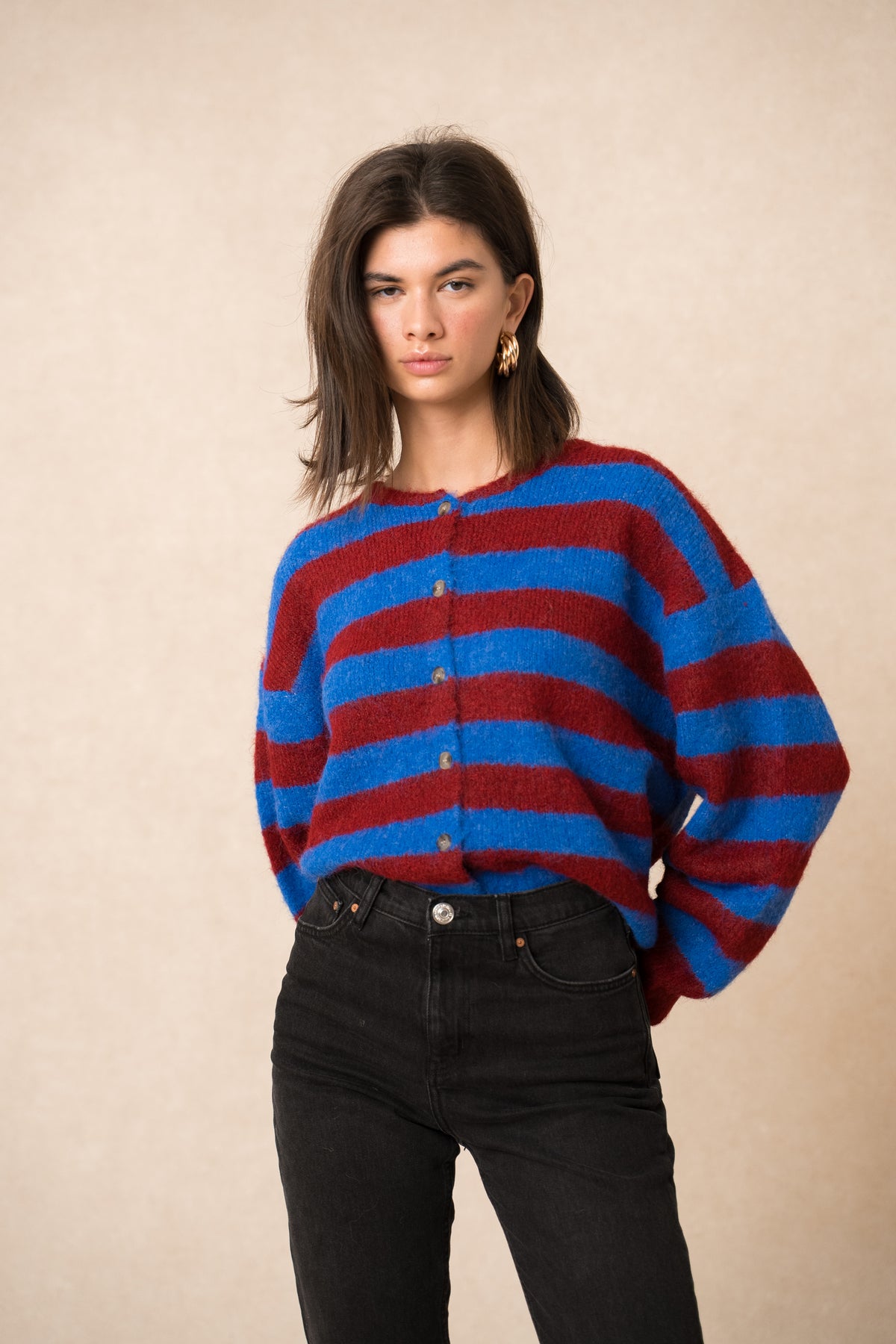Bira striped cardigan