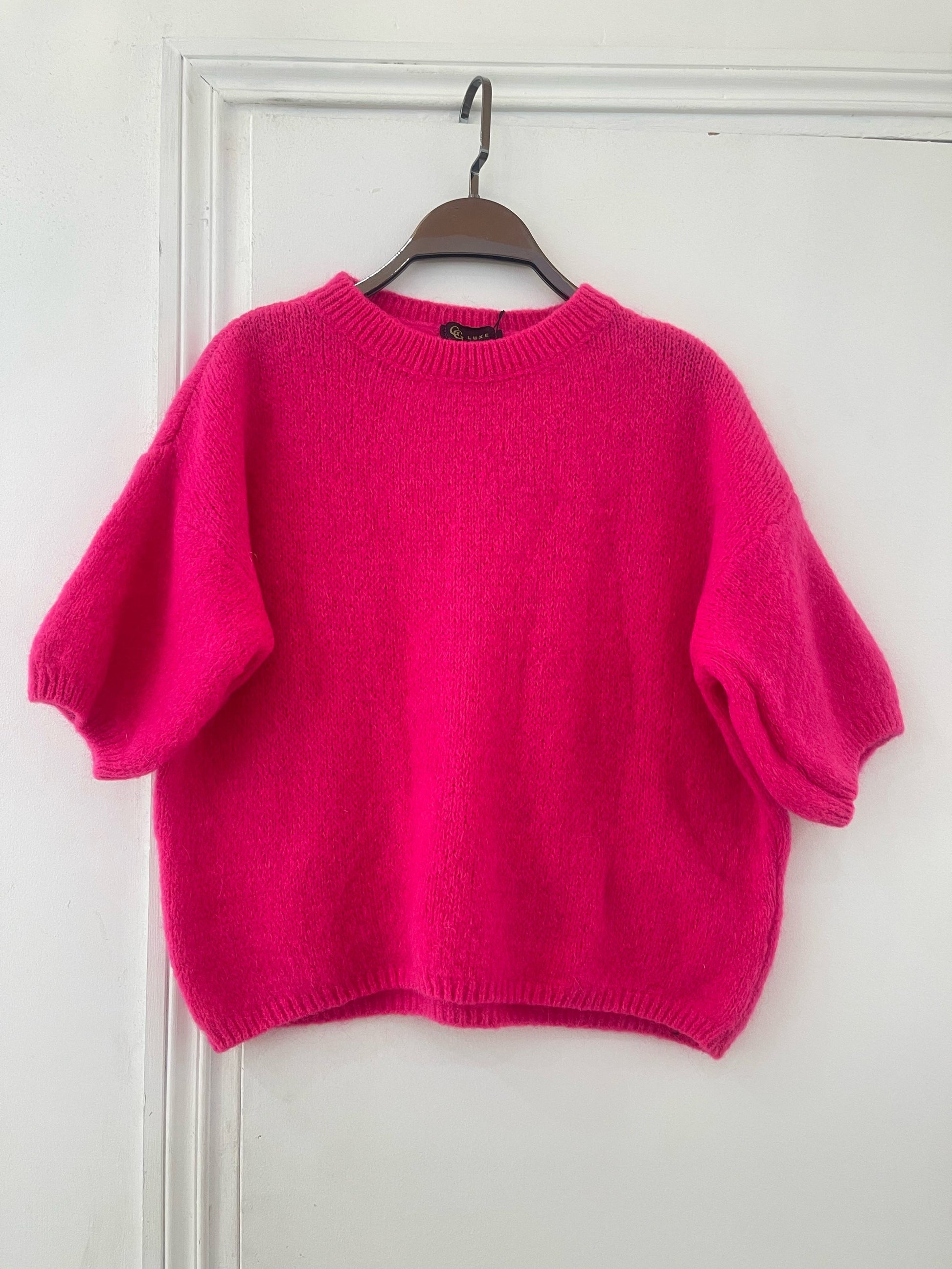 fushia One Size Pulls - Short sleeve knit van Meisjes Brugge