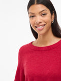 Jester red Pulls - 30% Viril O-Neck L/S Knit Top - Noos van Vila