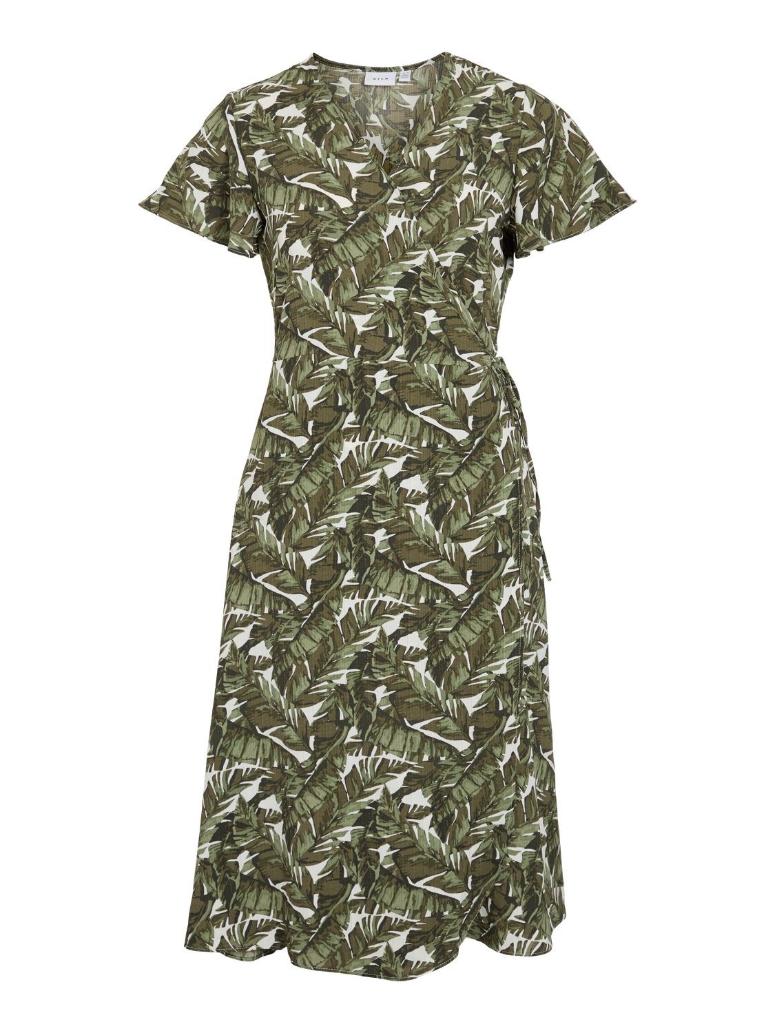 Jurken - 30% Vilovie S/S Wrap Midi Dress - Noos van Vila