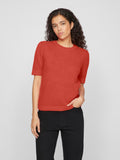 Paprika Knitwear - 30% Vidalo O-Neck S/S Knit Top - Noos van Vila