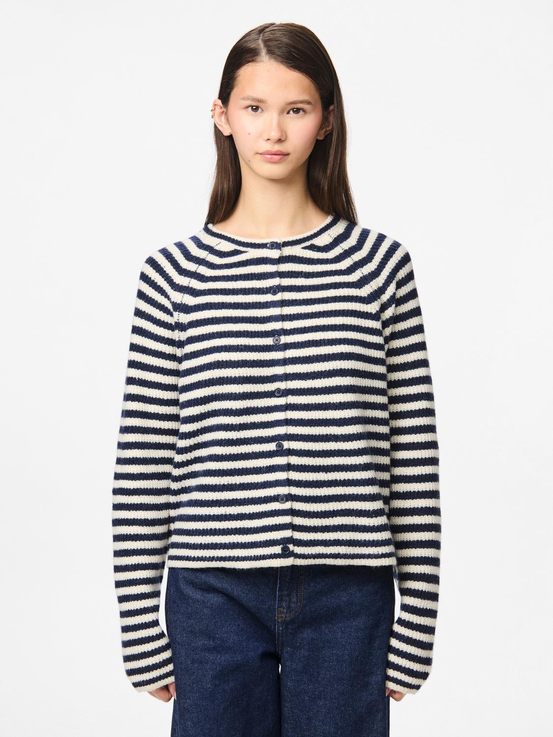 Pulls - 30% Pcmalou Ls O-Neck Stripe Cardigan van Pieces