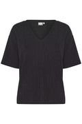 Black T-shirts - Ihnelly Ss Top van Ichi