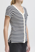 Total Eclipse Birch Stripe T-shirts - Ihlorianna Ss Top van Ichi