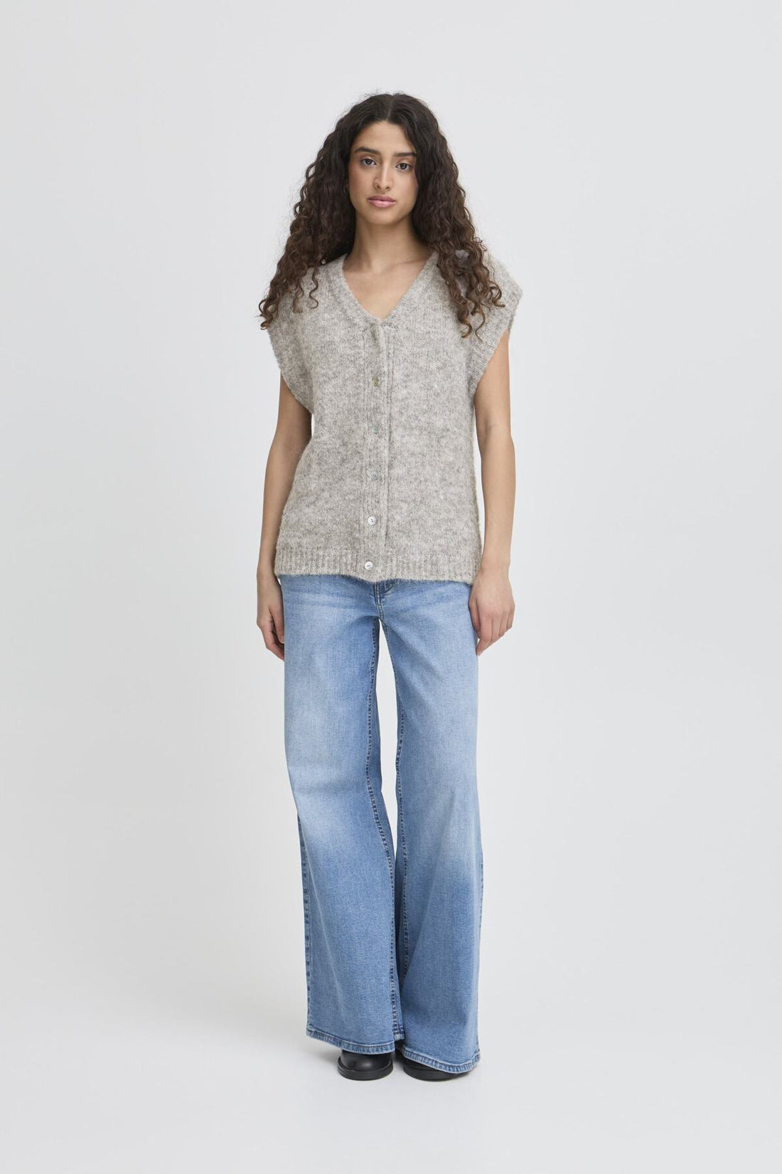 Cardigans - Ihbelablue Waistcoat van Ichi