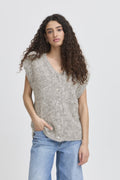 Cardigans - Ihbelablue Waistcoat van Ichi