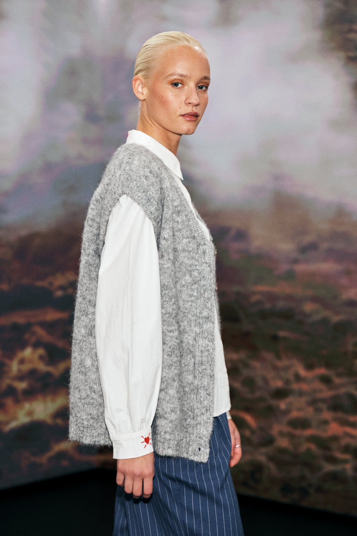 Cardigans - Ihbelablue Waistcoat van Ichi