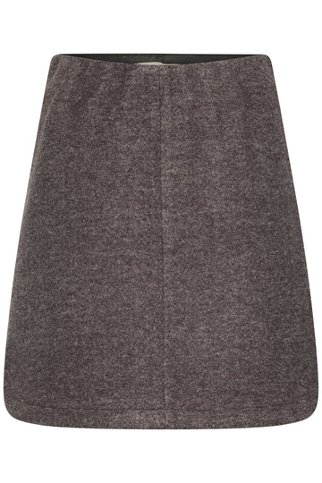 Coffee Bean Melange Rokken - Ihwooly Skirt 5 van Ichi