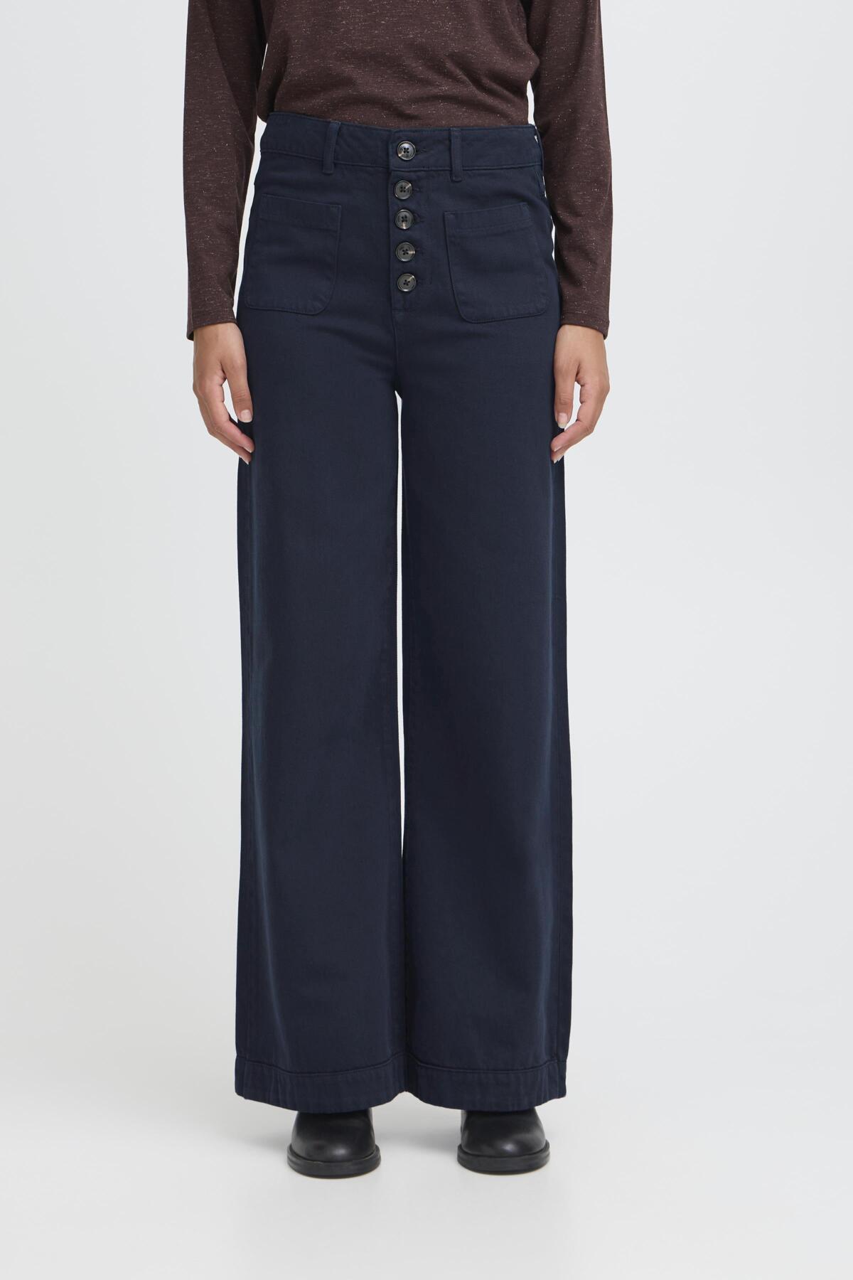 Dark Navy Jeans - Ihhezano Pants 3 van Ichi
