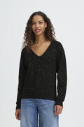 Black Pulls - Ihdamian Ls Knit van Ichi